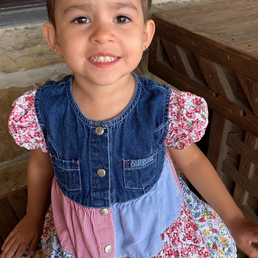 OshKosh Dress Kids Patch Work Style 4T Kids